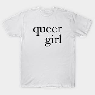 queer girl in black T-Shirt